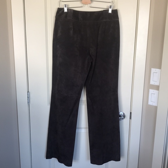 Genuine suede chocolate color pants. Size 10. - Picture 2 of 7